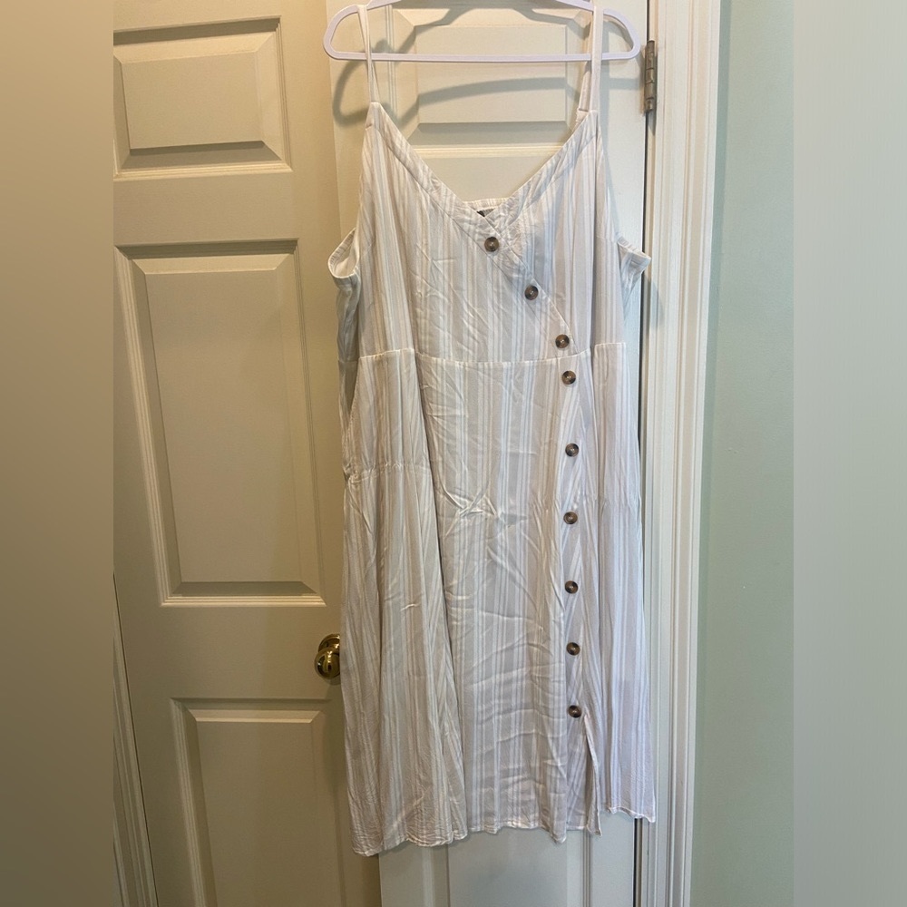 Torrid Asymmetrical Button front MIDI Dress EUC Size 5